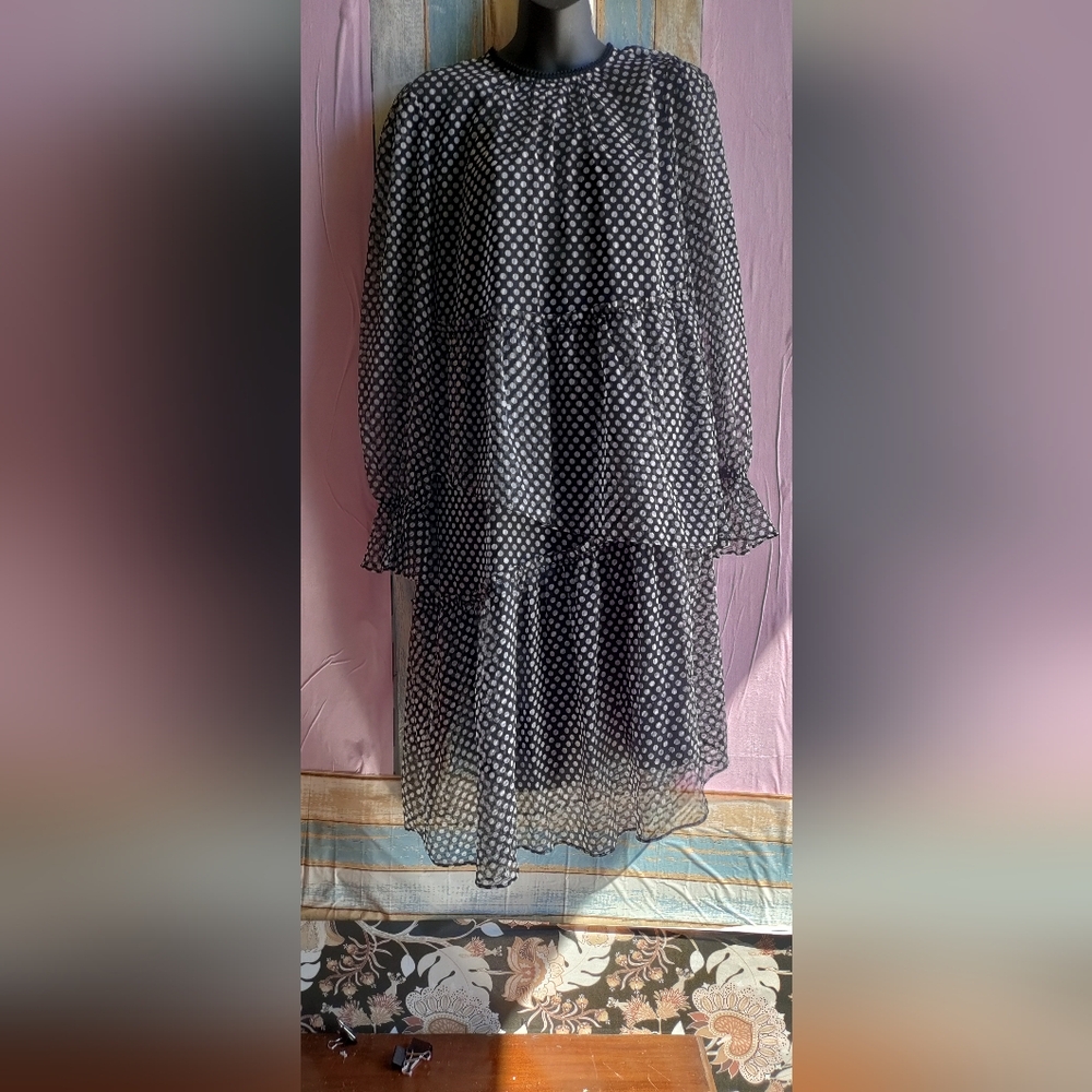 Polka Dot Black Dress